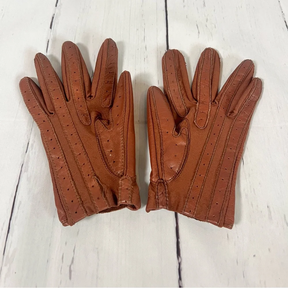 Vintage Isotoner Leather Driving Gloves - Picture 3 of 14